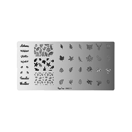 Plaque de Stamping Nail Art Autumn Peggy Sage