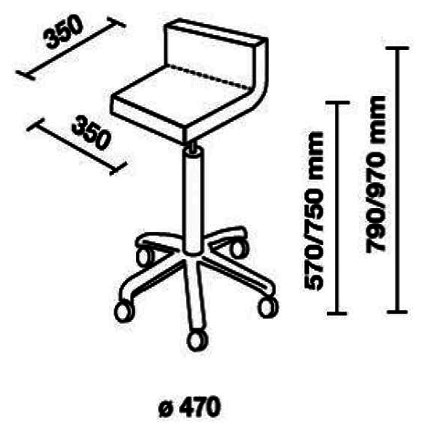 Tabouret Iron Marron