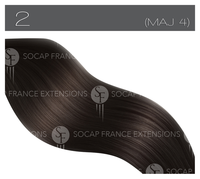 Mèches Cheveux Naturelles Premium N°2SoCap
