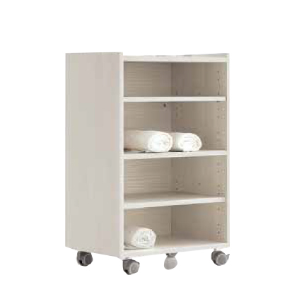 Nine Trolley 3 Etageres Meleze Blanc