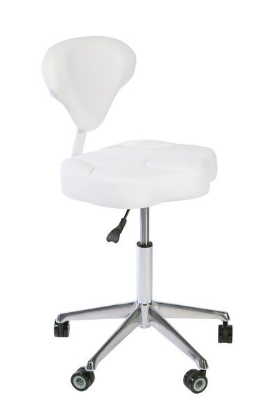 Tabouret Opy Avec Dossier Blanc