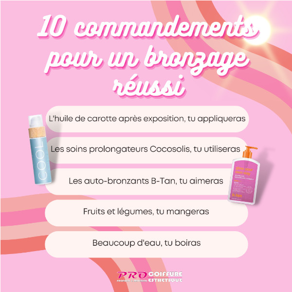 10 commandements pour un bronzage réussi