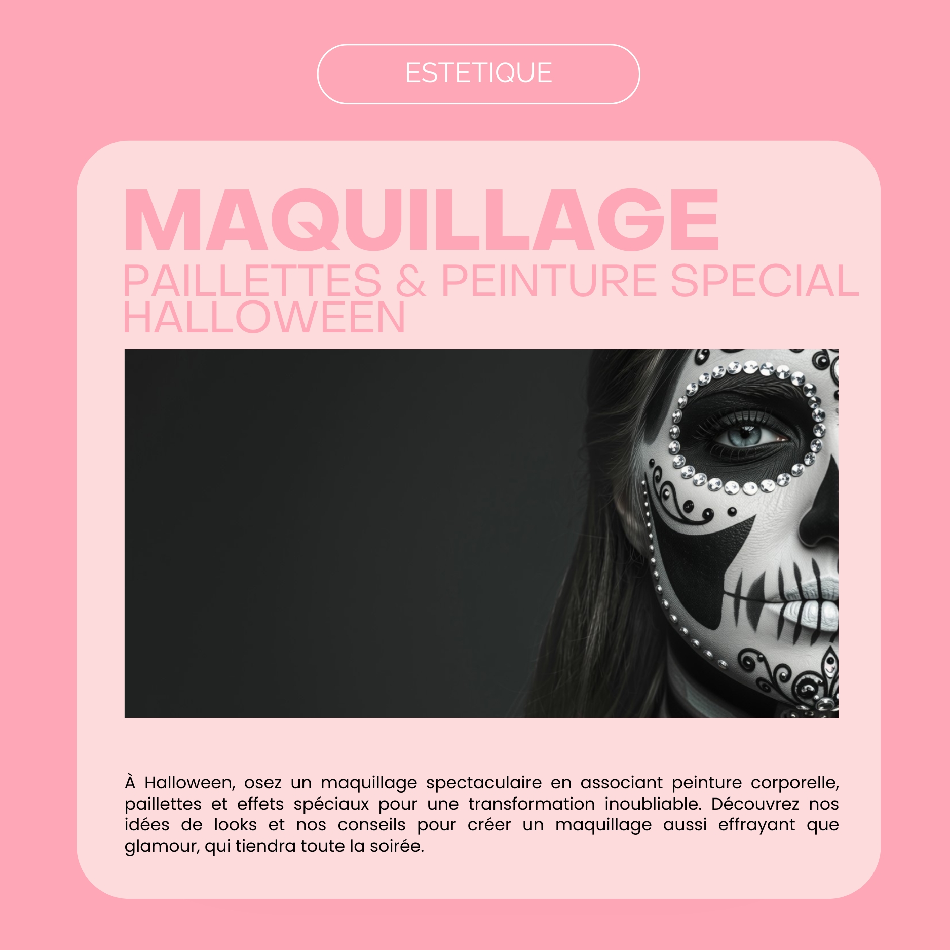 Paillettes et peinture : le duo gagnant pour un look Halloween inoubliable !