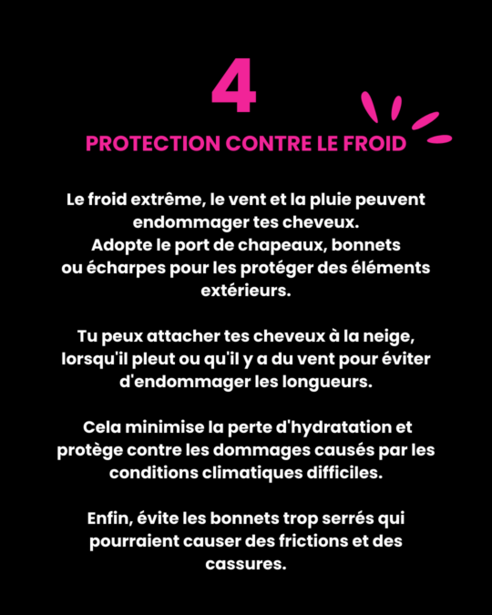 protection capillaire contre le froid
