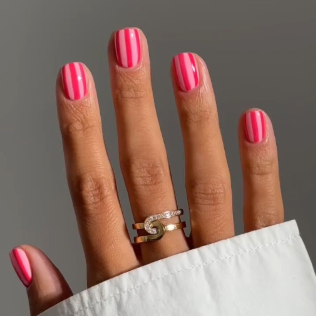 Tendance manucure : motifs rayures