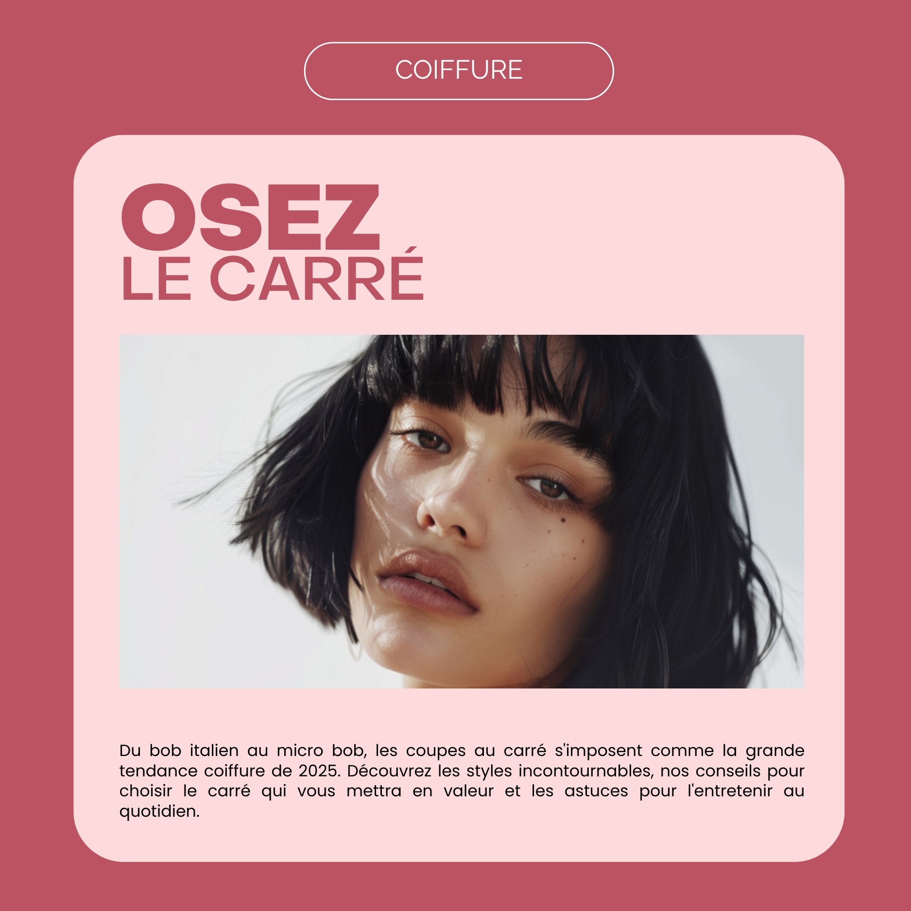 Les coupes au carré : du bob italien au micro bob, retrouvez toutes les inspirations