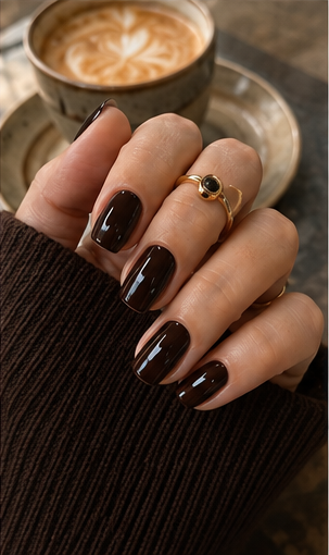 inspi onglerie brun espresso