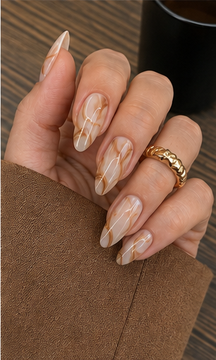 inspi onglerie latte marble