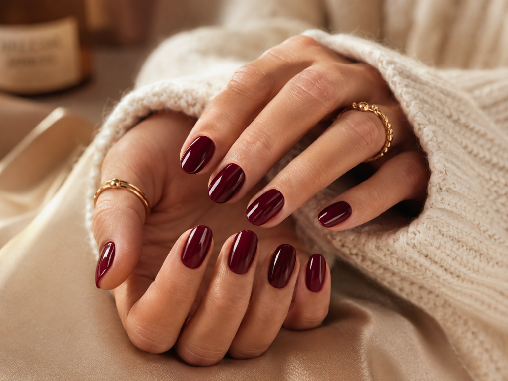 inspi onglerie bordeaux glossy