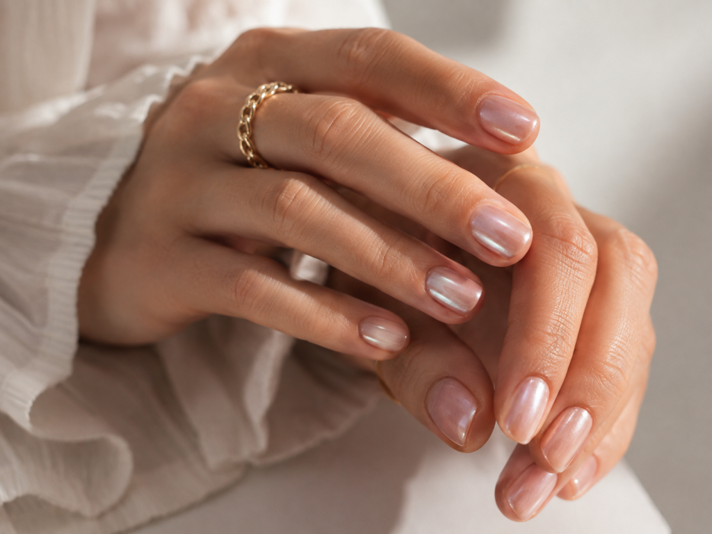 inspi onglerie chrome nacré
