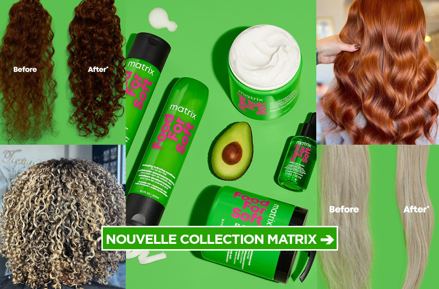 Nouvelle gamme de soin cheveux bouclés Matrix Food for Soft 