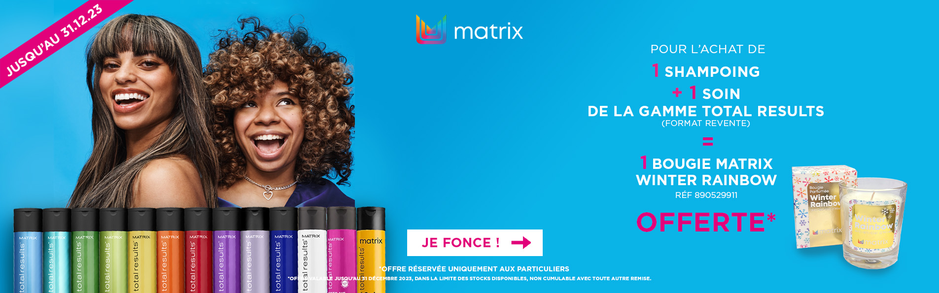 Offre Shampoings et Soins Total Results Matrix Décembre 2023