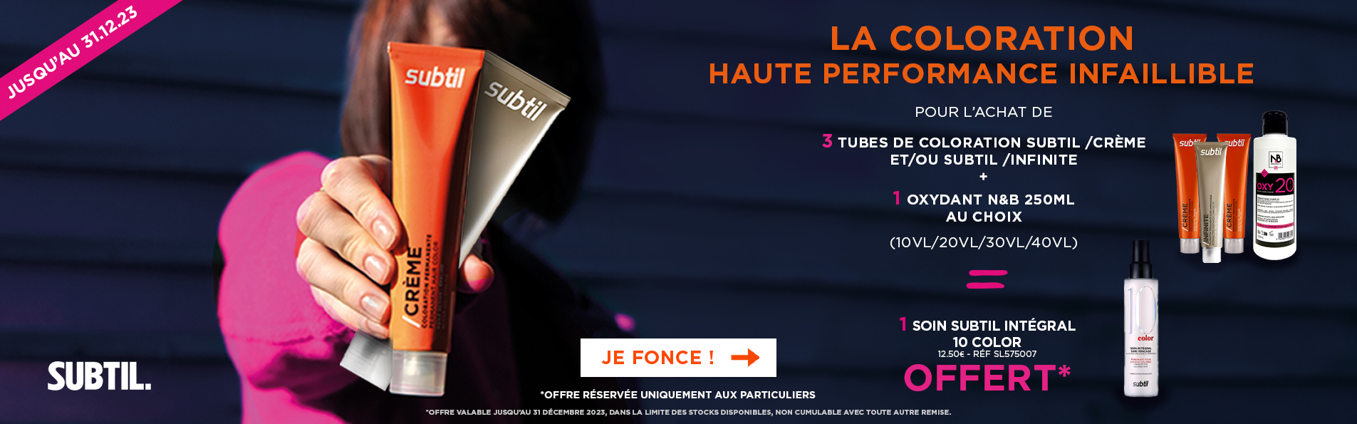 Offre Subtil Crème et Infinite Décembre 2023
